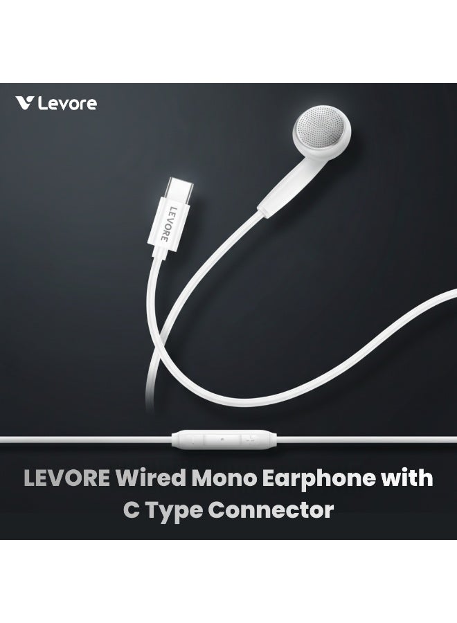 ليفور سماعة أذن أحادية سلكية من LEVORE مزودة بموصل من النوع C - Image 3